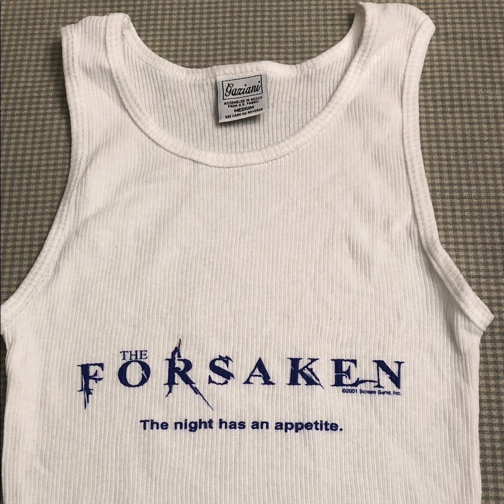 The Forsaken 2001 Kerr Smith - Vampire Hunter Movie Promo White Tank Top #1203